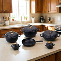 Lot de 11 casseroles en fonte émaillée en forme de citrouille pour la cuisson – Vente en gros – Fabricant d'ustensiles de cuisine