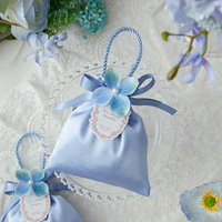 Pochette de mariage haut de gamme en satin, sac à bonbons, pochette cadeau portable, emballage pour friandises, sac cadeau pour célébration nuptiale
