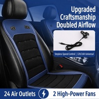 Coussin de siège de voiture ventilé 12V 24V avec refroidissement rapide par ventilateur, dossier ventilé, sortie d'air universelle, pour l'été - Vente en gros usine