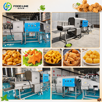 Ligne de traitement des aliments prêts à frire, ligne multifonctionnelle de panification et de friture, ligne de production de galettes de poulet