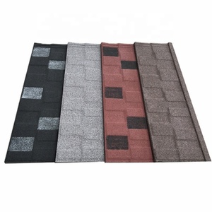 0.35mm Red Stone Roof <b>Tiles</b> Long Size Stone Coated Corrugated Roofing Metal <b>Sheets</b> - Product Image 1