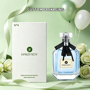 Flacon de parfum octogonal transparent de 100 ml avec nœud, senteurs et logo personnalisés, vente en gros, parfum en spray pour femmes - Product Image 2