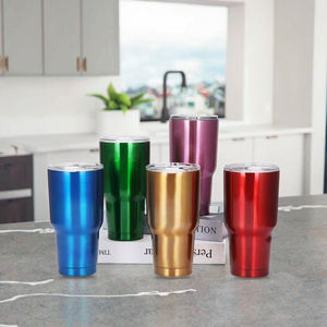 แก้วมัคสแตนเลสพ่นสีขนาด30ออนซ์แก้วมัคสแตนเลสแก้วลายเทอร์โมส์ฝาสไลด์แบบดั้งเดิม2025สินค้าใหม่มาแรง - Product Image 1