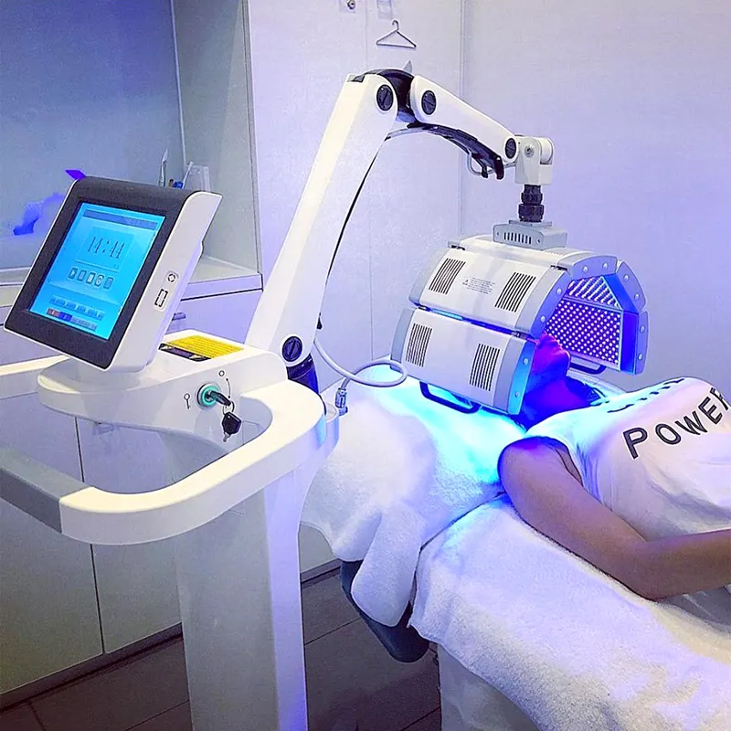 Terapia de luz facial con LED PDT, terapia de luz LED con luz roja fotodinámica, máquina de PDT infrarroja para el rejuvenecimiento de la piel del acné