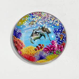 Aimant de réfrigérateur Aqua Dome, aimant liquide personnalisé avec poisson couronne, promotion, aimant de réfrigérateur flottant avec eau liquide, <span class=keywords><strong>huile</strong></span> en mouvement - Product Image 6