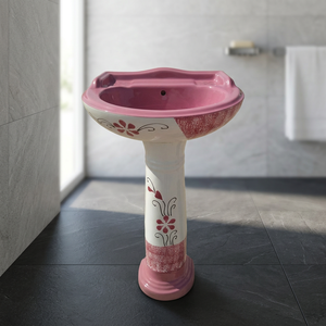 Lavabo sur pied en céramique Vinus pour projets hôteliers et de villas de luxe - Product Image 6