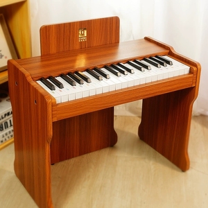Wholesale Children Wood Grain <b>Electronic</b> Piano With Stool Multi Function Kids Musical <b>Keyboard</b> Toy For Preschool Music Learning - Product Image 4