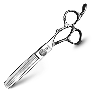 Ensemble de ciseaux et peigne pour cheveux en acier inoxydable, ciseaux courbes, peigne à effiler, outils de coupe pour barbier - Product Image 6
