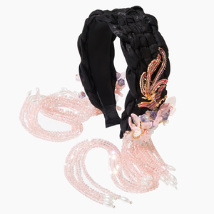 Nouveau serre-tête vintage de style national chinois, tressé à la main, avec accessoires en métal, diamant et phénix, de style industriel lourd - Product Image 5