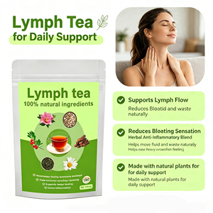 <span class=keywords><strong>Tisane</strong></span> lymphatique 6-en-1 : Mélange d'herbes pour favoriser le drainage lymphatique, réduire les gonflements, stimuler la digestion, améliorer le métabolisme, sans caféine, sans additifs - Product Image 1