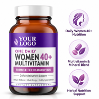 Comprimés multivitaminés pour femmes 40 ans et plus, mélange de vitamines et de minéraux, nutrition quotidienne, complément alimentaire, fournisseur en gros de marques privées
