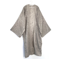 Ensemble châle cardigan abaya en pashmina, aspect artisanal, long et charmant, pour les fêtes, à porter à la maison