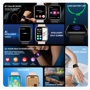 Jam Tangan Pintar SENBONO A221 BT Call 2023 1.91 inci AI Voice Sport Watch Fitness Tracker Tahan Air untuk Pria Wanita Android IPS - Product Image 3