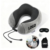 Cadeau promotionnel, oreiller de voyage personnalisé avec logo imprimé, oreiller de voyage en mousse à mémoire de forme, oreiller de voyage en forme de U