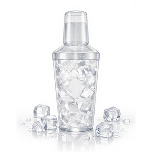 Shaker à cocktail en plastique Bombay Sapphire avec couvercle, forme cylindrique, logo imprimé, portable, 750 ml, pour usage en bar - Product Image 1
