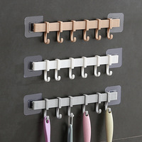 Crochets muraux adhésifs puissants transparents pour portes et murs, supports pour serviettes, vêtements, clés, organisateur de cuisine et salle de bain, crochet de rangement
