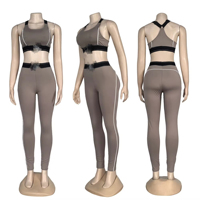 Set Yoga Musim Panas Terbaru, Rompi Olahraga, Celana High Waist Pengangkat Pinggul, Kompresi Perut, Set Fitness