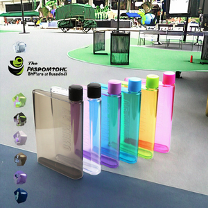 Botella de Agua Plana Cuadrada de Plástico Portátil con Logotipo Personalizado, Organizador de Bebidas para Regalos Empresariales, para Escalada al Aire Libre - Product Image 3