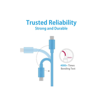 Câble de charge rapide personnalisé 2A USB 2.0 Micro B en matériau CCA PVC 1m 10W blanc, service OEM ODM