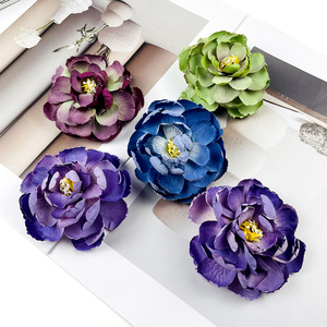 Fleurs de pivoine artificielles 8cm, bouquet de fleurs en soie pour accessoires de photographie de mariage, décorations pour la maison - Product Image 2