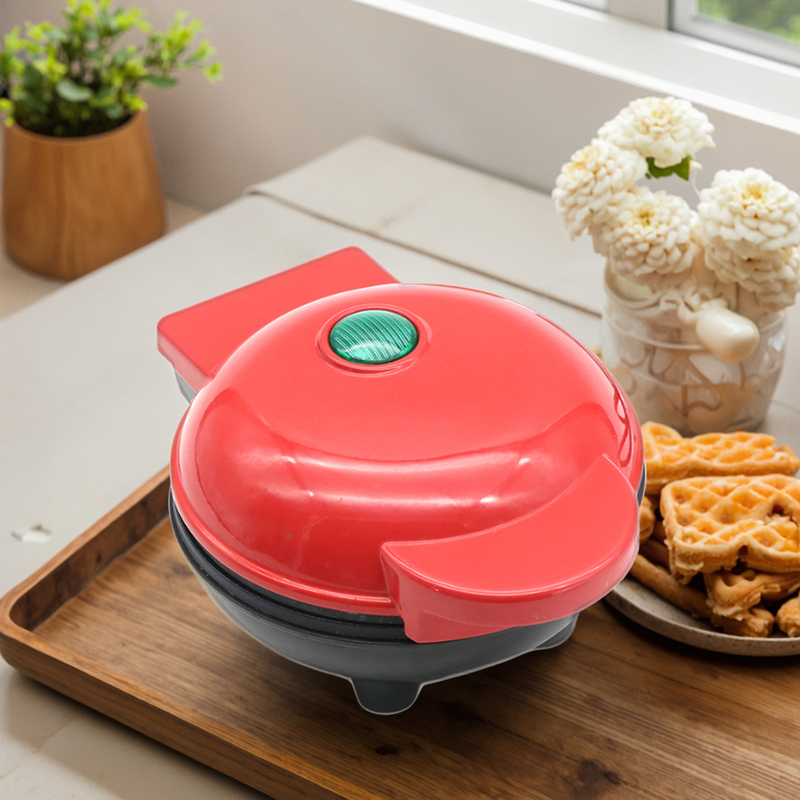 Mini Electric Waffle Maker with 10