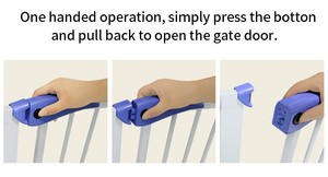 Barrière de sécurité pour bébé et chien 2-en-1 à fermeture automatique, barrière de sécurité intérieure en métal pour la <span class=keywords><strong>maison</strong></span>, barrière de sécurité pour enfant, barrière en métal durable pour les escaliers - Product Image 4