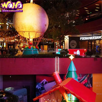 Décorations de Noël gonflables sur le thème de l'espace, planètes géantes, modèle avec souffleur, matériau PVC Oxford, style boule, certifié CE, garantie 2 ans