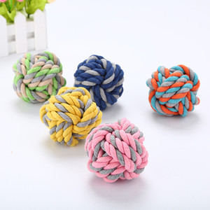 Corda palla cane giocattolo per la pulizia dei denti giocattoli all'ingrosso cotone intrecciato per cani giocattoli per animali domestici giocare al coperto - Product Image 5