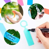 200 étiquettes de plantes en plastique épais imperméables de 4,3 pouces, étiquettes de jardin suspendues pour usage en pépinière