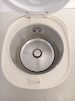 Cuisinière à riz électrique mini carrée en alliage d'aluminium 3L avec cuve intérieure antiadhésive, portable, cuisson rapide pour la maison, l'hôtel et un usage commercial