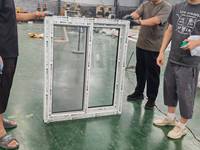 Fenêtre coulissante en PVC/UPVC de haute qualité, insonorisée, étanche, couleur personnalisée, vitrage trempé, pour chambre et balcon