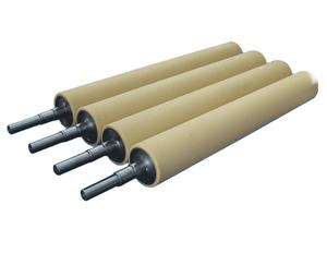 <span class=keywords><strong>Roller</strong></span> Plastik Berlapis Karet Poliuretan Laminasi PU Tahan Aus Berkualitas Tinggi dengan Poros Baja - Product Image 1