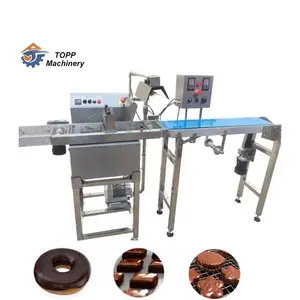 Automatische Coating Machine Chocolade Donut Chocolade Enrobing Machine Chocolade Smeltende Coating Enrobmachine