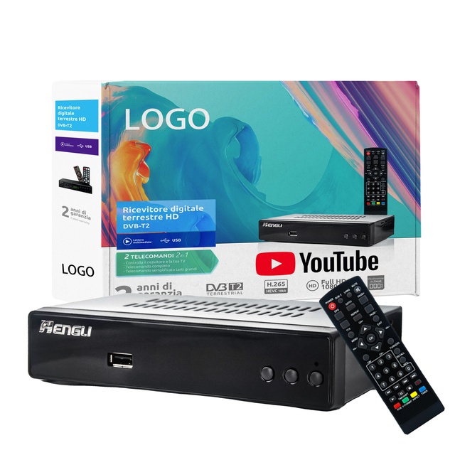 2022 HENGLI OEM ODM  Set Top Box Full HD MPEG4 DVBT2 Small Tv Box TV Receive DVB-T2 H.265 Hevc DVB T2 Set -Top Box