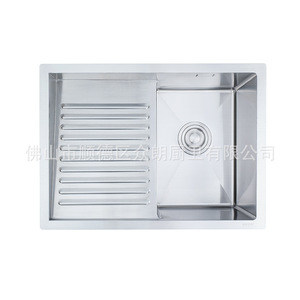 Évier à linge en acier inoxydable 604470448044, installation sur comptoir avec planche à laver, surface polie, multifonctionnel - Product Image 1