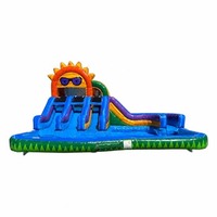 Toboggan aquatique gonflable pour tout-petits avec piscine à jets d'eau - Utilisation extérieure commerciale, matériau PVC