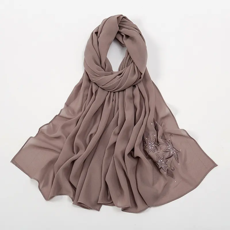 2024 новый шарф для женщин Стильный Большой дышащий кружевной шарф длинный квадратный полиэфирный шелковый шарф хиджаб