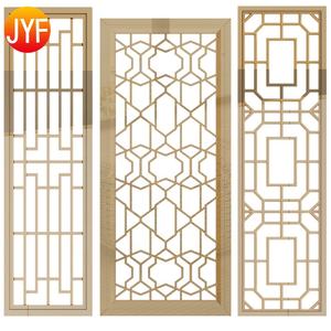 EL217 Divisorio Decorativo in Acciaio Inox Tagliato al Laser con Rivestimento PVD, Schermo Metallico a Specchio Placcato Oro - Product Image 6