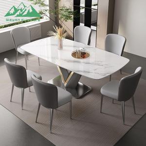 <span class=keywords><strong>Mesa</strong></span> de Comedor de Piedra de <span class=keywords><strong>Cristal</strong></span> Súper Minimalista Italiana Wayon con Estructura de Acero Inoxidable de Lujo para Hogar Moderno y Proyectos de Diseño - Product Image 3