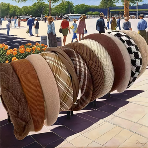 Diadema coreana retro a cuadros, accesorios de diseño francés sencillos y a la moda para mujer - Product Image 2