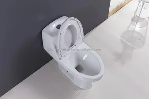 BTO Bathroom Suites WC White Color American Style Floor Mounted 1 Piece Closet Ceramic S-trap Toilet