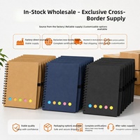 Carnets à spirale transfrontaliers en stock pour le commerce de gros, idéaux pour le bureau, l'étude et les étudiants ; Impression de logo personnalisée
