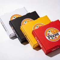 Boîte à pizza personnalisée à 3 compartiments, emballage en carton alimentaire pour mini-pizzas, boîte à emporter écologique