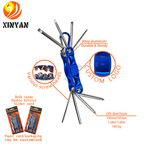 Set di 8 <span class=keywords><strong>Chiavi</strong></span> Pieghevoli Multibit Portatili Fai-da-te in Acciaio al Cromo Vanadio con Manico in Lega di Alluminio, Finitura Opaca, Garanzia 3 Anni - Product Image 2