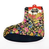 Chaussettes de sport thermiques d'hiver de style de base Chaussettes de randonnée tricotées épaisses à la cheville Floral Étiquette antidérapante personnalisée Numérique