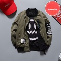 Chaqueta de Béisbol para Niños, Nueva Moda 2025, Diseño Reversible Primavera-Otoño, Estilo Bomber Universitario, Cierre de Cremallera, Ecológica y Ligera