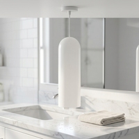 Abat-jour en verre opale cylindrique minimaliste, diffuseur de lumière douce pour lampe suspendue simple de cuisine ou îlot