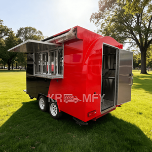 Camión de Helados Totalmente Equipado con Doble Eje, Carrito de Comida Móvil de Chapa Metálica para Exteriores, Carrito de Snacks, Carrito de Comida Comercial - Product Image 6