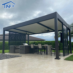 अनुकूलित 3X3 3X4 5x3 मोटर चालित आउटडोर <span class=keywords><strong>Gazebo</strong></span> वापस लेने योग्य छत एल्यूमीनियम Bioclimatic मंडम - Product Image 4