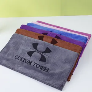 Custom 400gsm Sports Towel Club Football Basketball Team Towel Sublimation Printing Microfiber Gym Towels